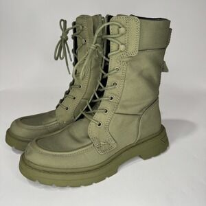 Women's boots franco sarto water resistant boots size 6 military green